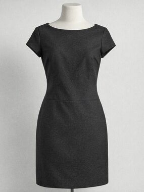 Gap Premium Lined Wool Blend Sheath Dress Gray Size 2 Career Work Classic